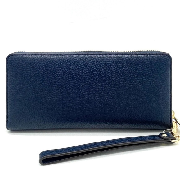 Michael Kors Large Continental Wallet Wristlet Navy Blue (NWT) - Picture 5 of 8